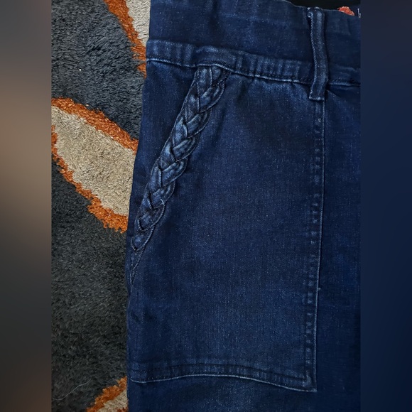Indigo Poppy Bootcut Jeans Braided Pocket Detail Size 6 - Picture 4 of 8